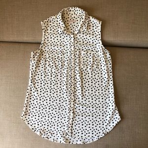 Merona sleeveless polka dot tunic top